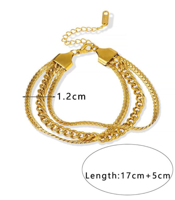 Brazalete eslabones triple