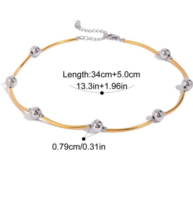 Collar gargantilla colorblock