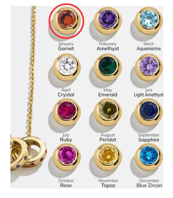 Collar enero garnet