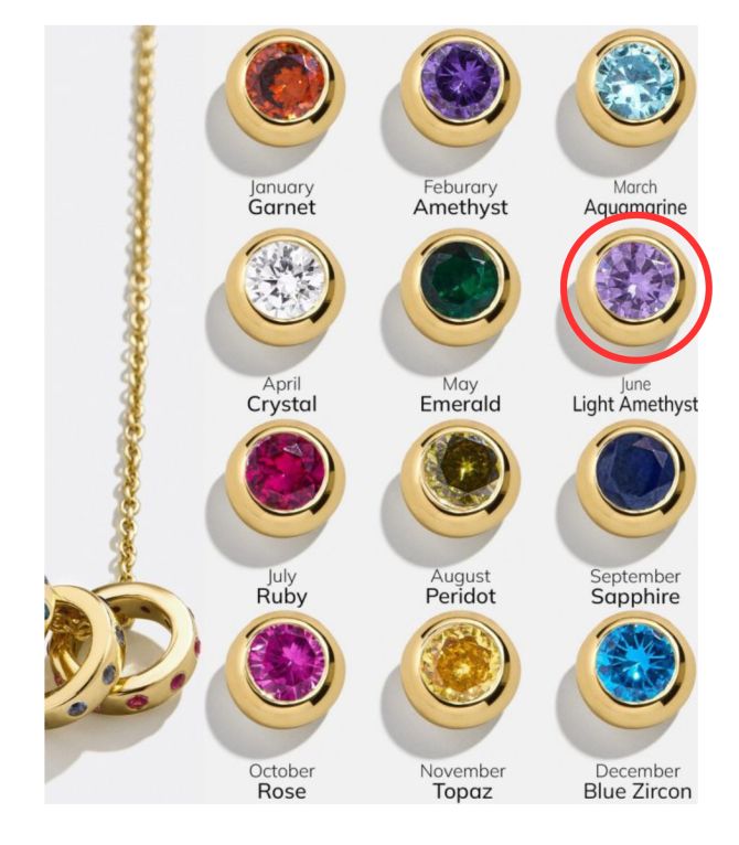 Collar junio light amethyst
