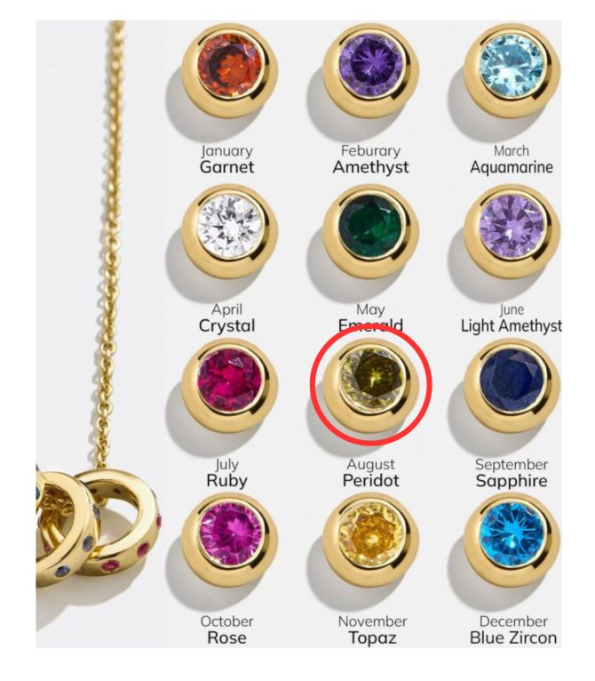Collar agosto peridot