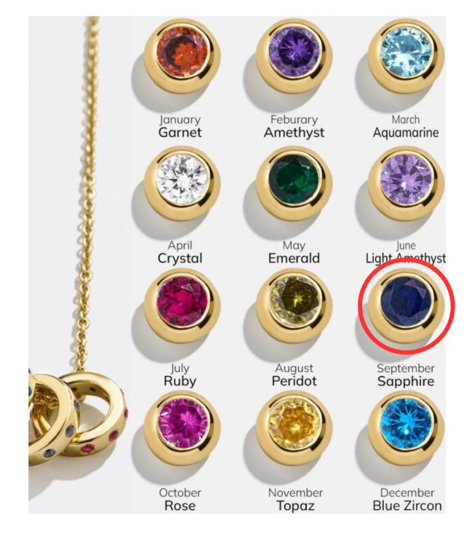 Collar septiembre sapphire