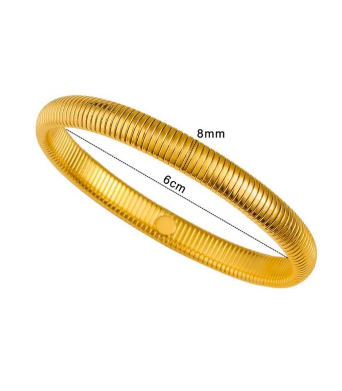 Brazalete dorado 8mm 20cm