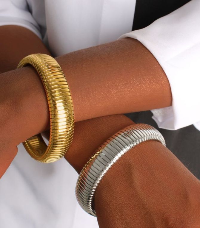 Brazalete dorado 8mm 20cm