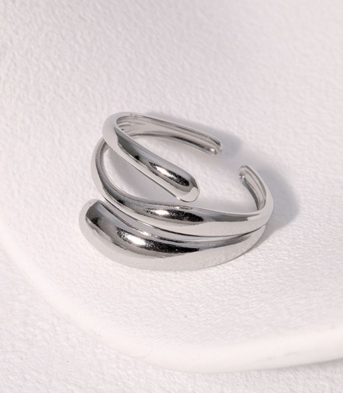 Anillo acero plata