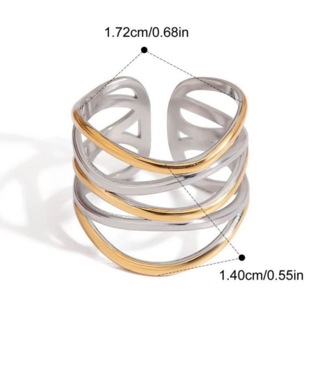 Anillo bicolor matching