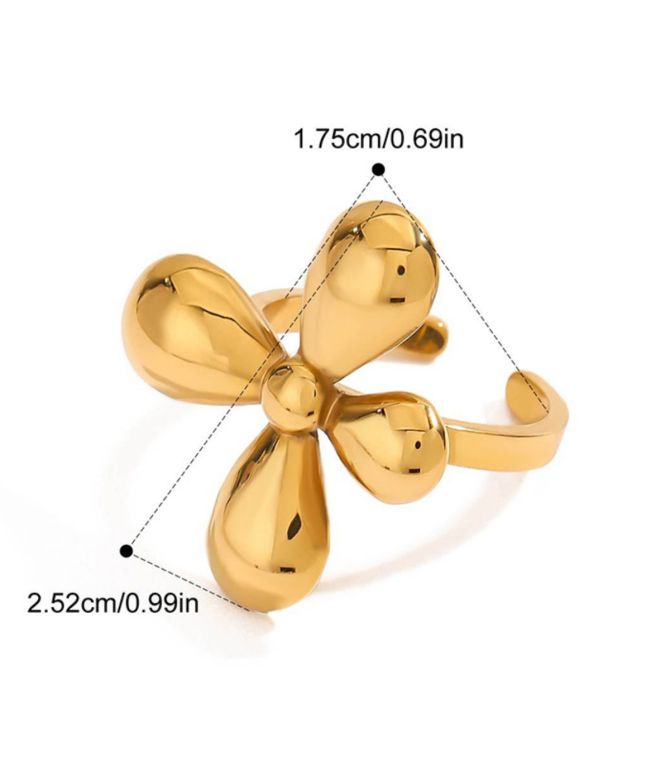 Anillo flor de acero