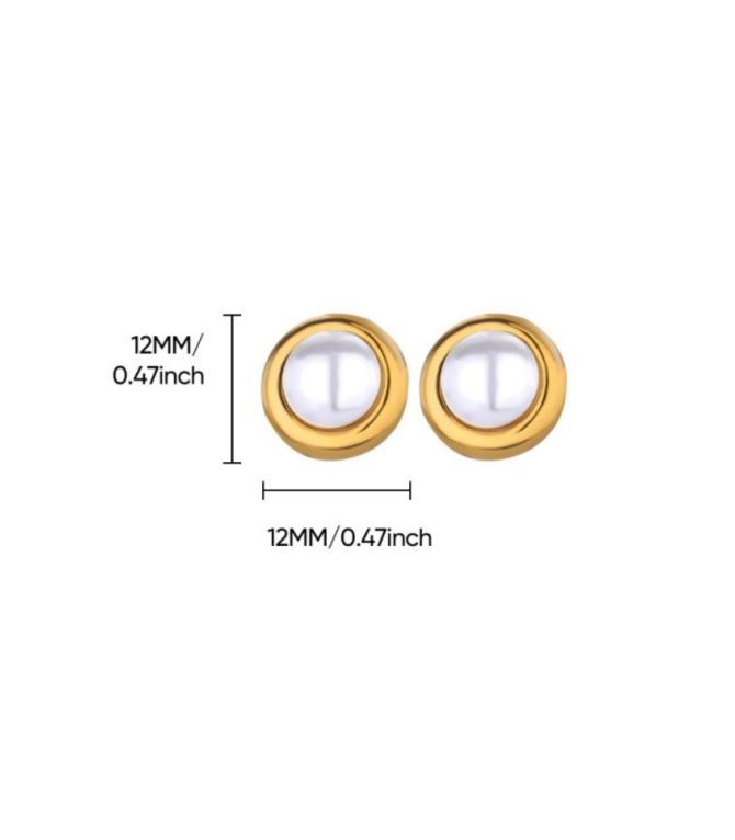 Aretes perla circulo