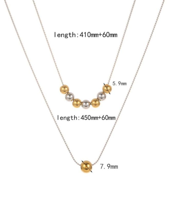Collar doble layer beaded