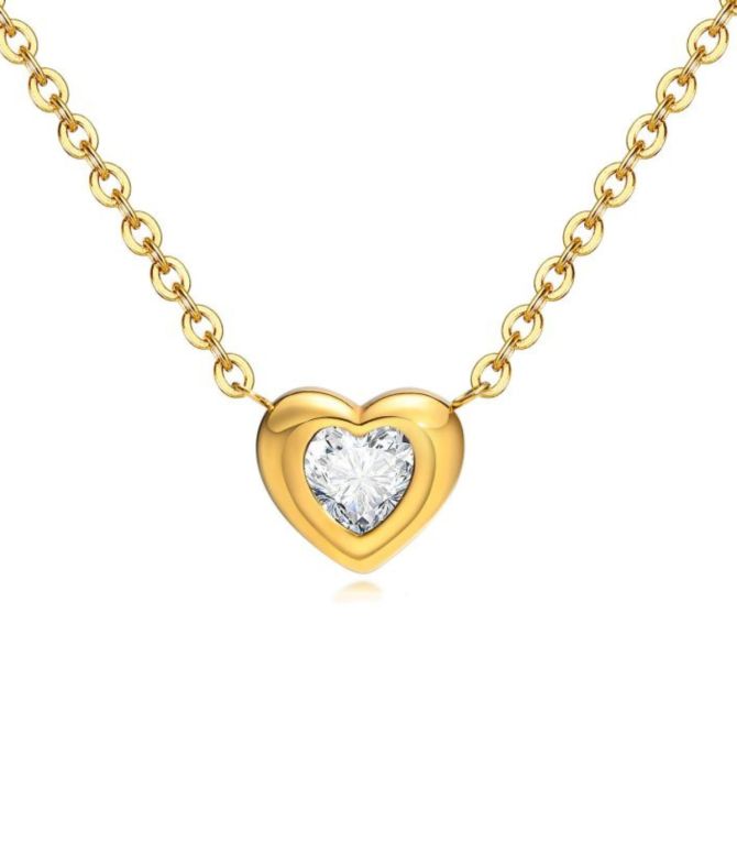 Collar diamond heart