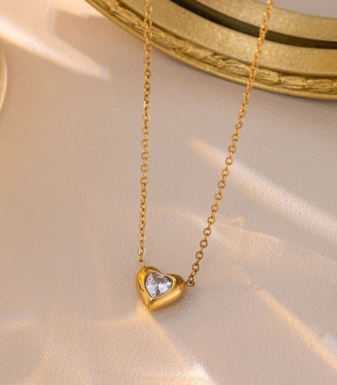 Collar diamond heart