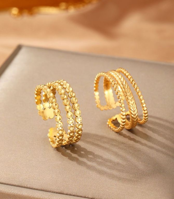 Anillos set dorados