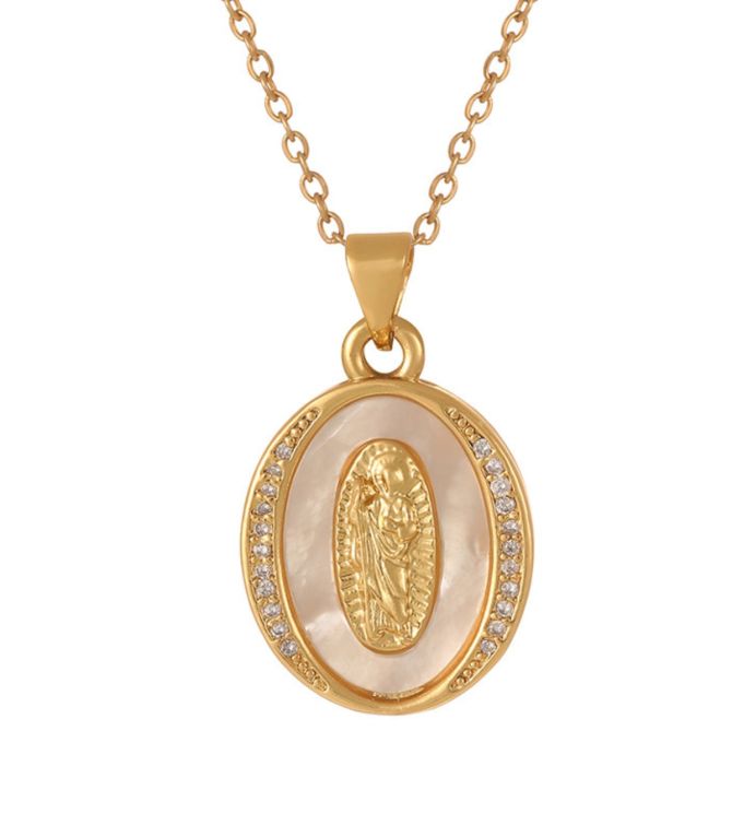 Collar virgen oval