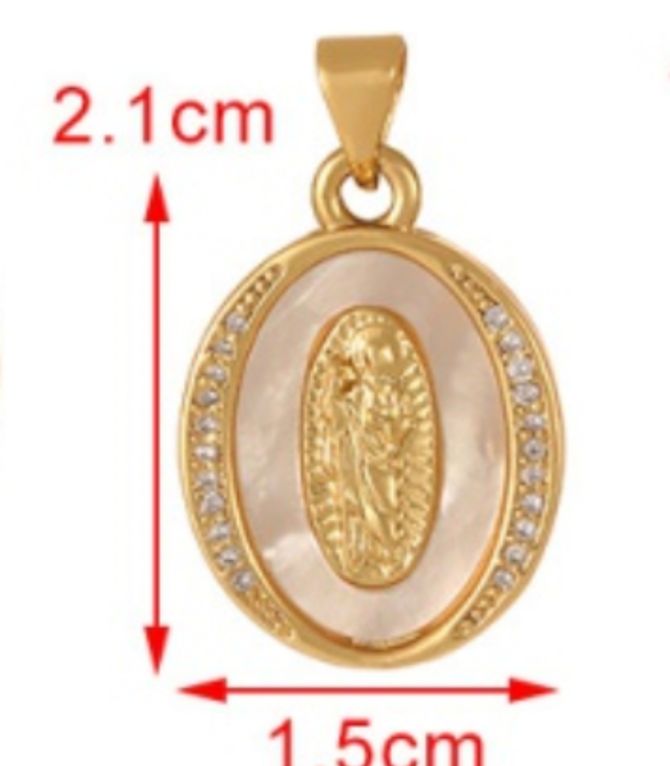 Collar virgen oval