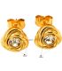 Aretes flor con zirconia 5