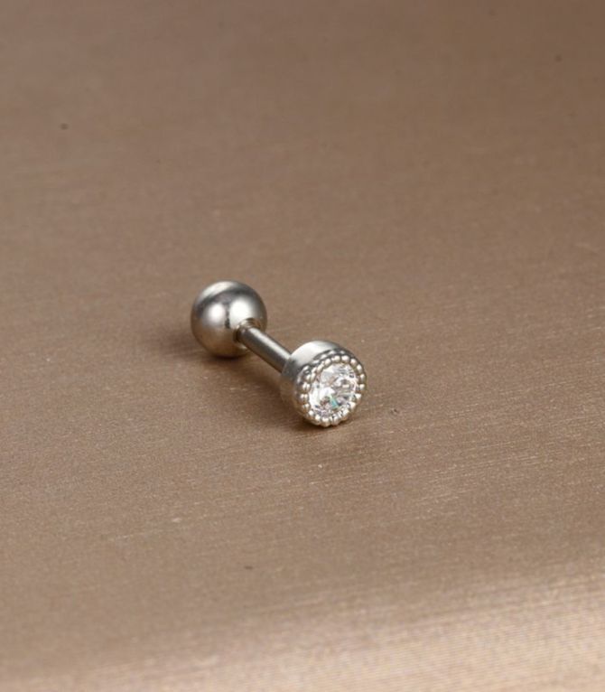 Piercing plata círculo