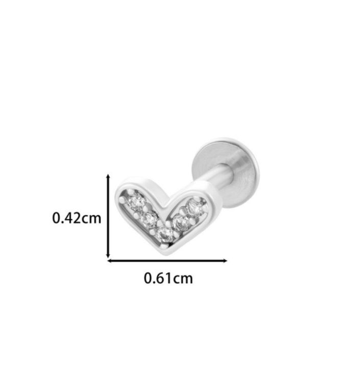 Piercing lip plata 5