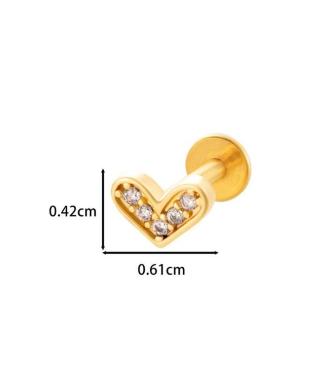 Piercing lip dorado 5