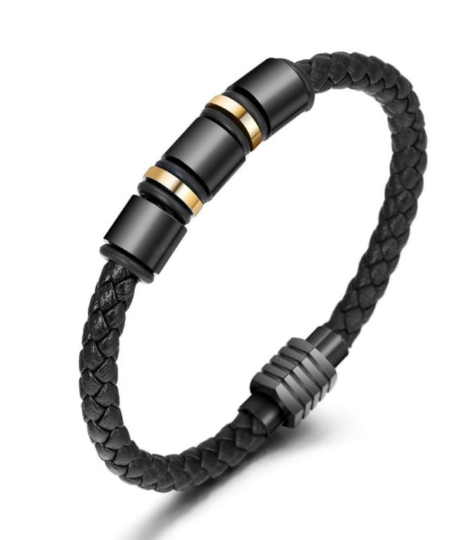 Brazalete tejido con acero
