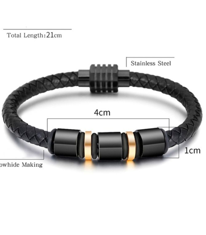 Brazalete tejido con acero