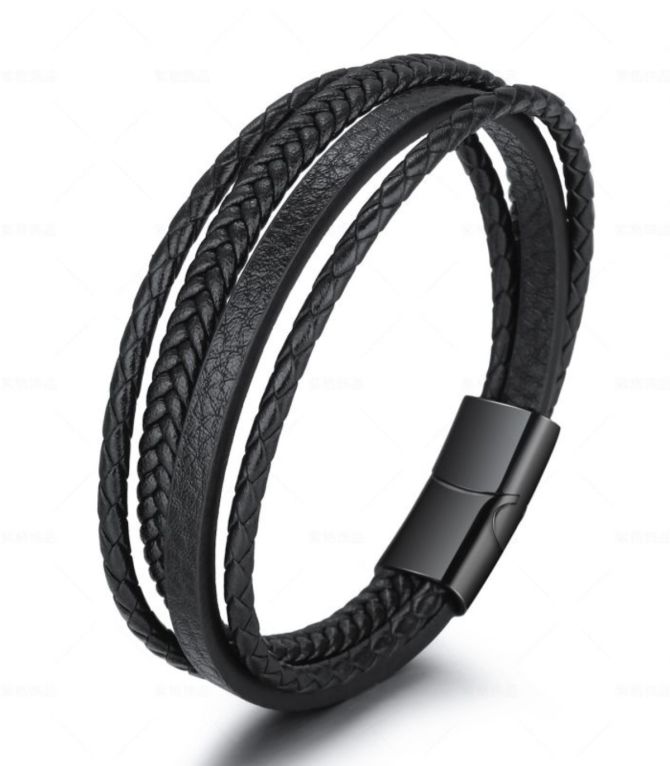 Brazalete piel negra