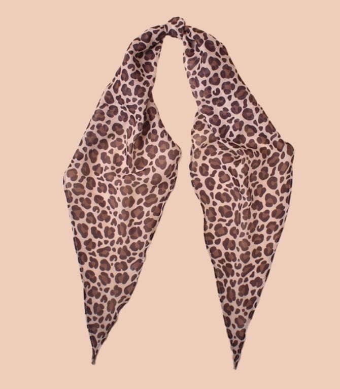 Scarf cafe leopard