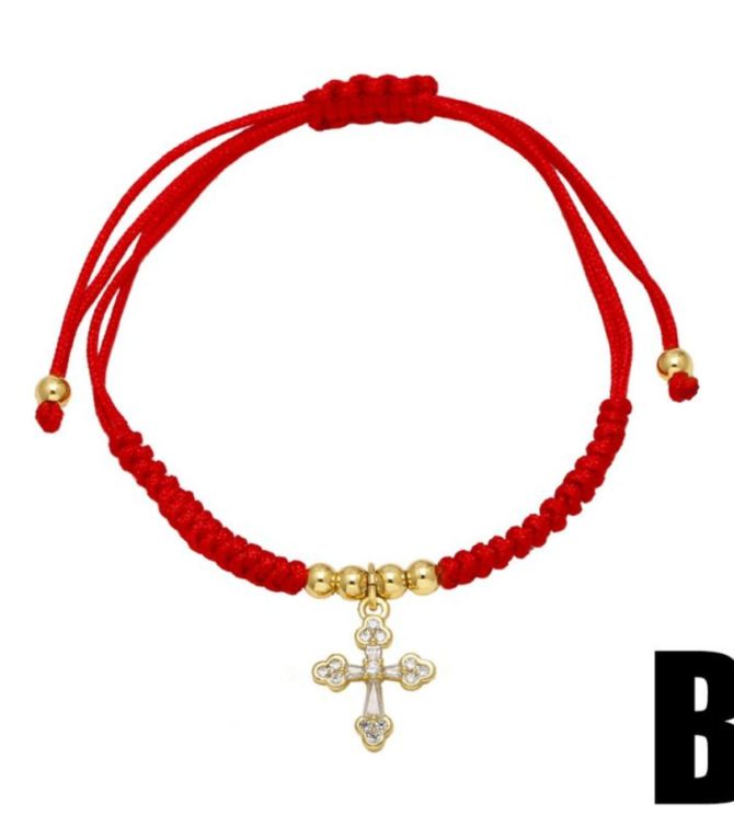 Brazalete cruz con zirconias