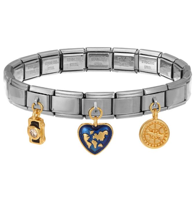 Brazalete 1 plata charms