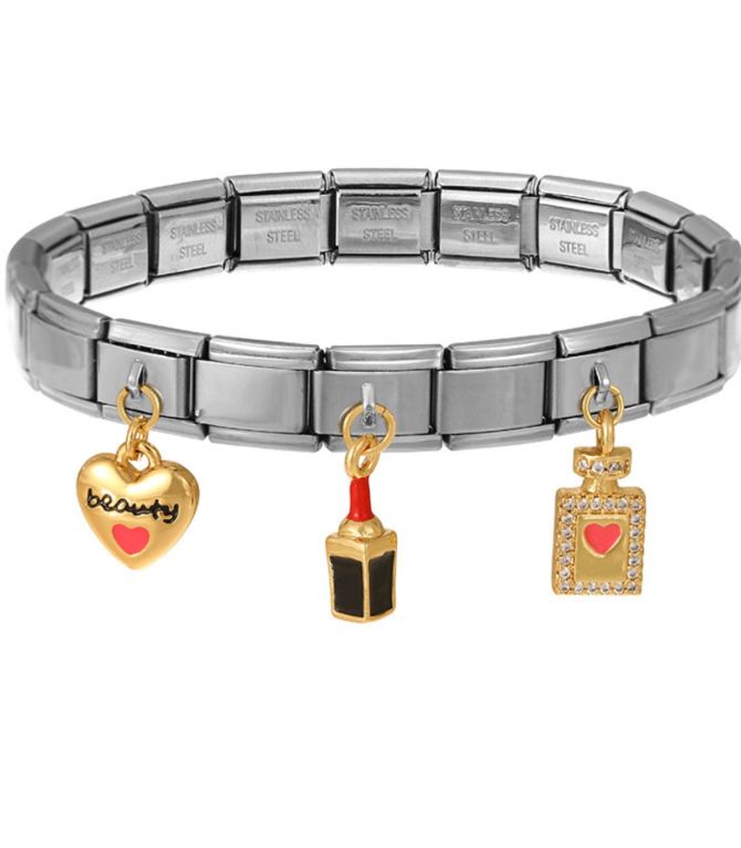 Brazalete 6 plata charms