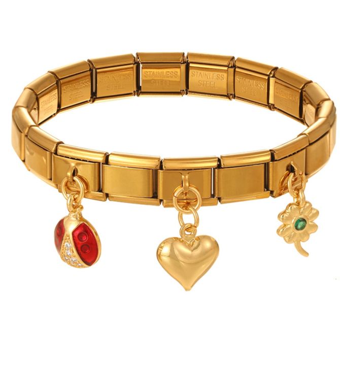Brazalete 1 dorado charms