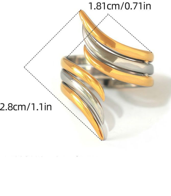 Anillo bicolor line