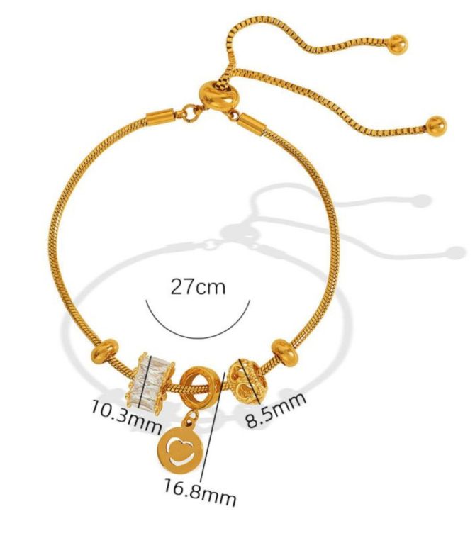 Brazalete diamond charms