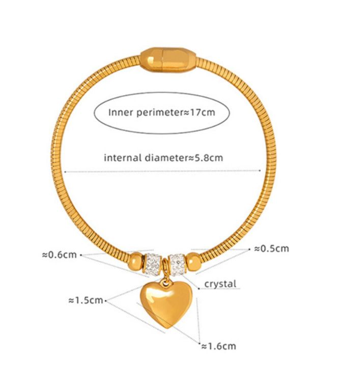 Brazalete dorado charms zirconias
