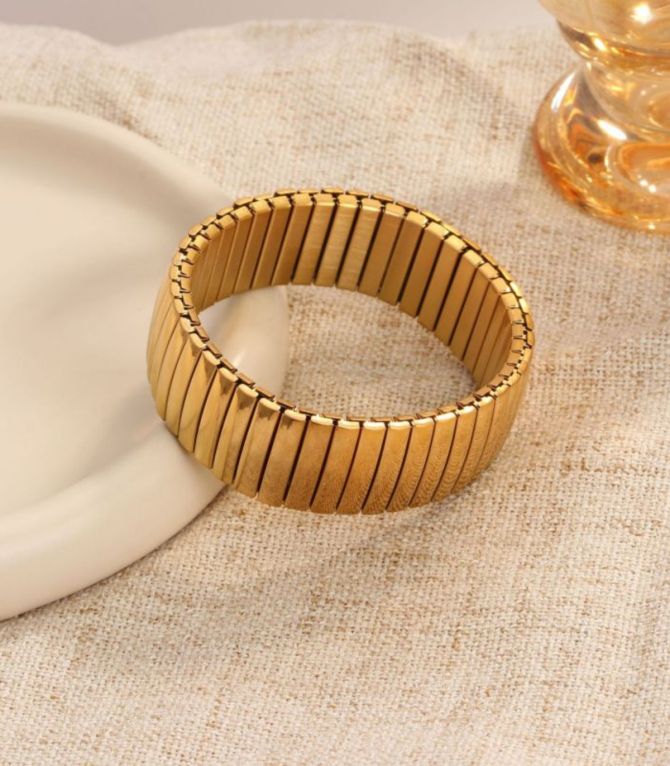 Brazalete dorado stretch