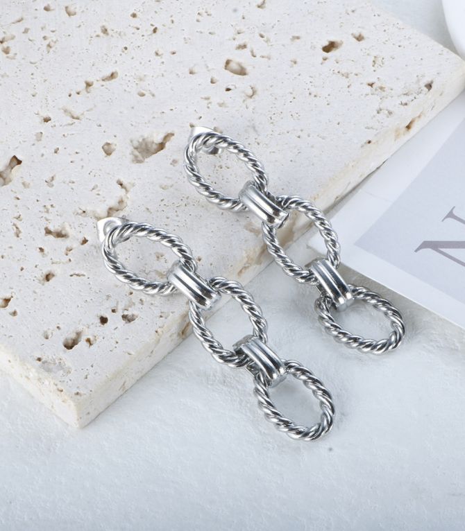 Aretes plata twist