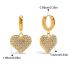 Aretes gold diamond heart