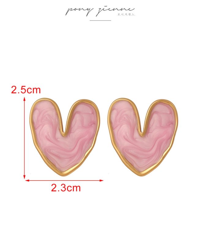Aretes corazón negro