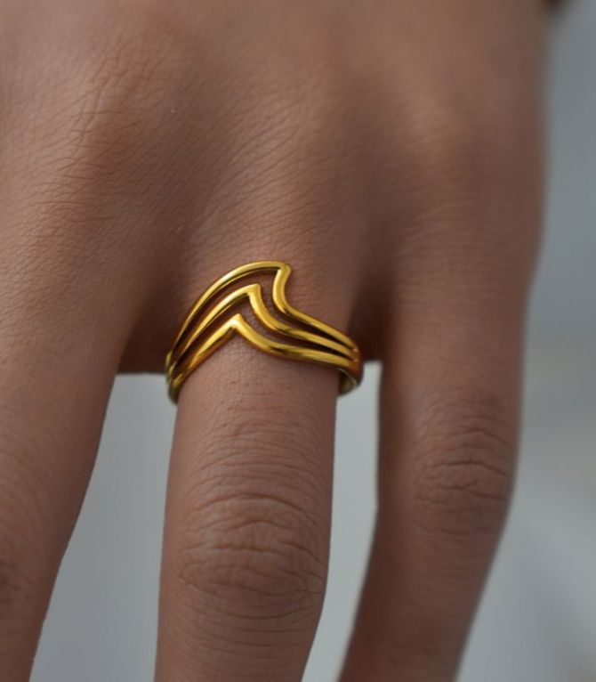 Anillo triple punta