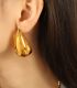 Aretes dorados teardrop
