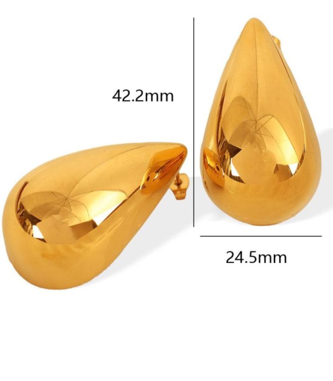 Aretes dorados teardrop