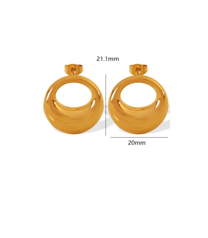 Aretes dorados redondos