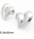 Aretes plata corazon
