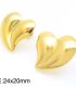 Aretes dorado corazon