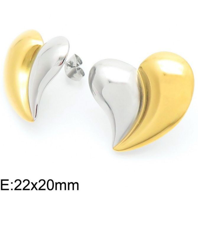 Aretes bicolor corazon
