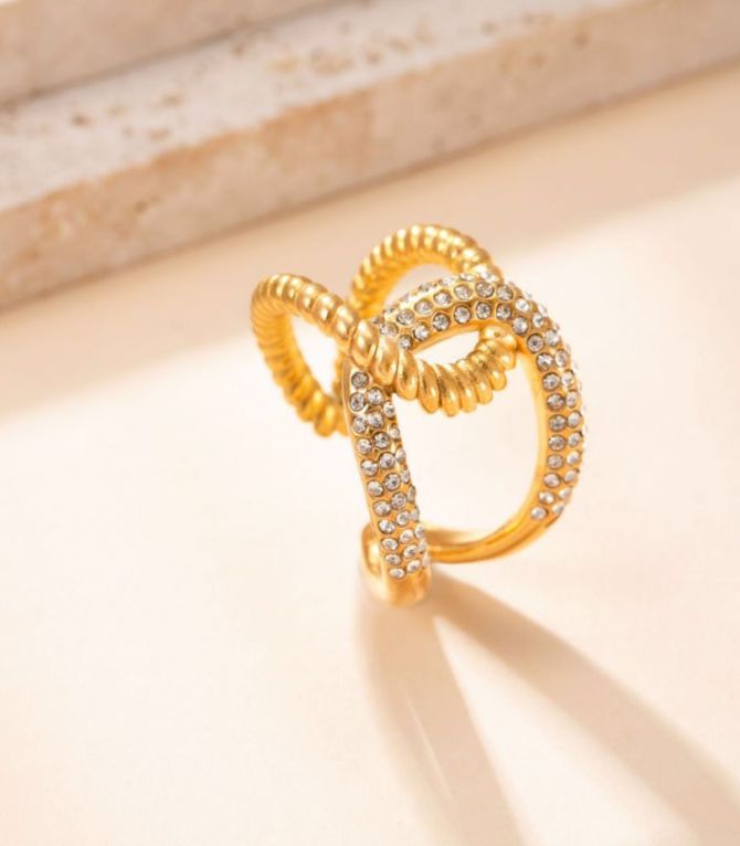 Anillo diamond cross