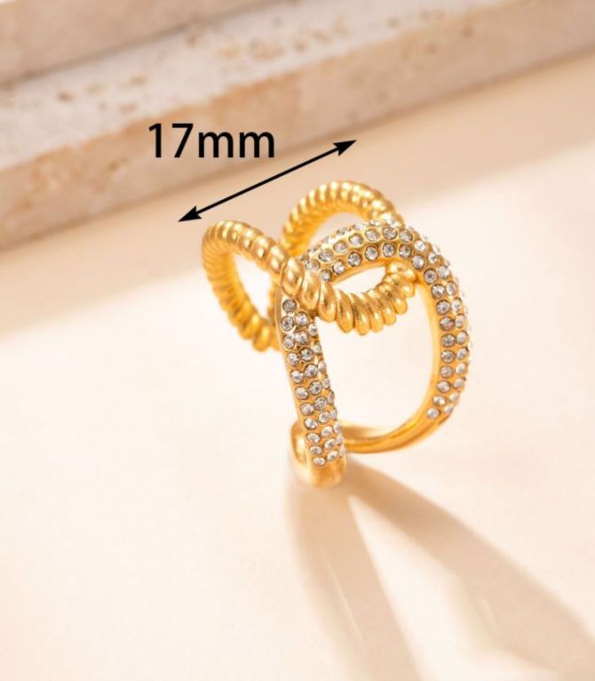 Anillo diamond cross