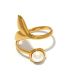 Anillo fishtail pearl