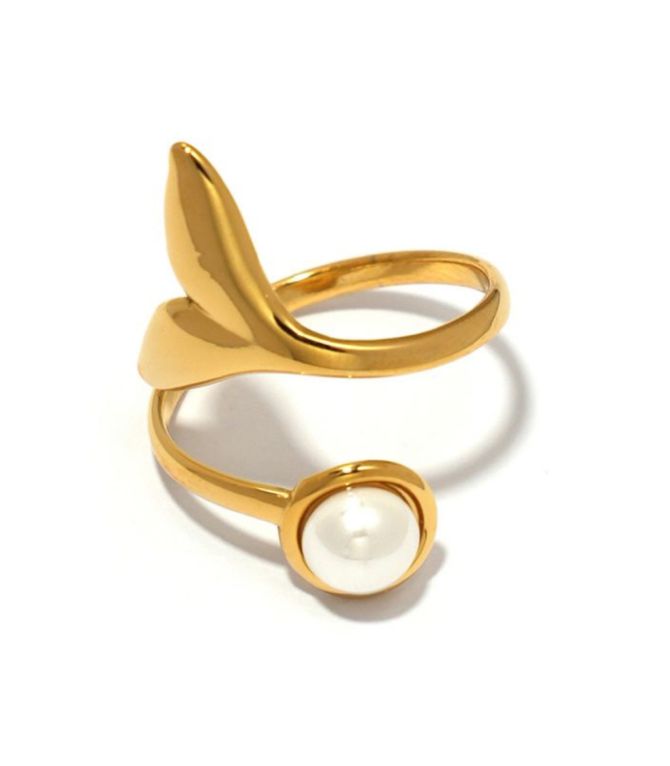 Anillo fishtail pearl