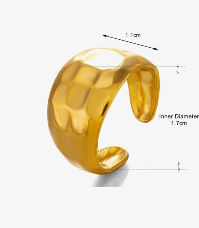 Anillo abierto dorado
