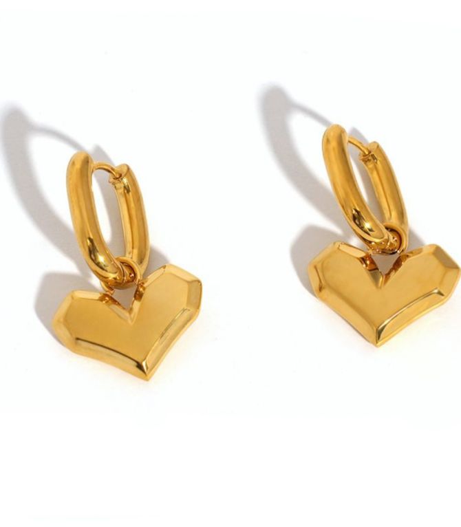 Aretes heart hoop